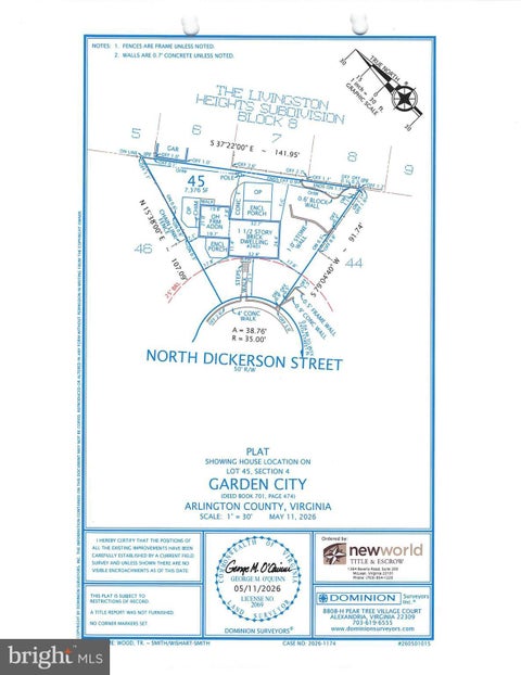 Vacant Land For Sale - 2401 N Dickerson Street<br/> ARLINGTON, VA 22207