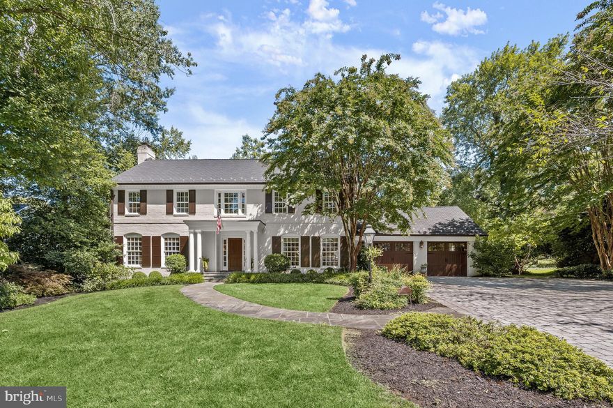 Located in the VERY QUIET section of Greentree Road to the left of where Burdette ends.  This is truly one of the prettiest expanded Colonials in the area, on hands down, one of the prettiest lots imaginable.  Originally built by Meade Bell and expanded and renovated many years later by Bell Builders, the floor plan is absolutely spectacular!  Designed for today's living by Interior Designer Camille Saum,  with bright, open spaces and beautifully appointed finishes, it won Outstanding Design Award of the Year.  Must see to believe the dreamy generously proportioned rooms and the most gorgeous outdoor space that's ready for Architectural Digest!  This is the home your discerning buyers have been waiting for.  Will not last!