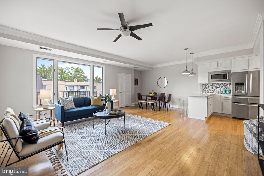 Welcome to unit #C-700 at 8101 Connecticut Avenue! Light-filled and sophisticated corner unit with over 1,600sf of living area, which offers the feeling of living in a single-family home with the convenience of a condominium. Upon entry, the separate foyer welcomes and directs you toward an open living room with oversized picture windows and a private balcony overlooking a pristine courtyard. The unit was completely renovated, including a gourmet-style kitchen with an eating area, stainless steel appliances and contemporary cabinets, updated bathrooms, a stacked washer and dryer, bamboo floors, and 9-foot ceilings throughout. The spacious primary bedroom features a custom walk-in closet and a modern en-suite bathroom with dual vanity sinks. The condo also conveys one private garage parking space and one storage unit. This pet-friendly building offers concierge service, beautiful landscaping, and a walking path. Located within minutes of trails, shops, supermarkets, cafes, Rock Creek Park, downtown Bethesda, the Beltway, and public transportation, with a bus station that takes you directly to the Bethesda Metro Station and soon-to-be-finished Purple-Line Metro.