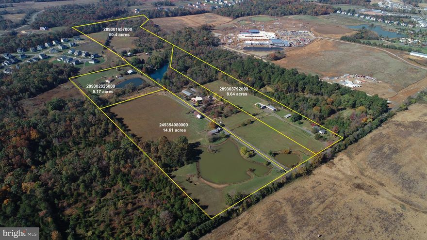 Please note these 2 contiguous properties are owned by 2 different owners.  20+/- acres in fast growing Loudoun location.  Currently zoned TR3UBF.  Willowsford, South Riding, Stone Ridge, minutes away. New county high school under construction next to property.  Currently improved by 2 residences,  2 ponds.  Northstar Blvd around corner.   Property sold in "AS IS" condition.