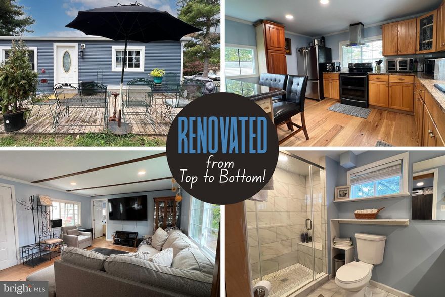 Welcome to Trailer #13 in Taylorsville Mobile Home Community! Discover modern comfort in this fully renovated 1 bedroom, 1 bath home conveniently located in Mount Airy. Measuring approximately 14’ x 61’, this home has been completely transformed—inside and out—into a bright, move-in-ready living space. Extensive 2021 renovations include a full shell and interior remodel with new siding, insulation, drywall, LVP flooring, water heater, kitchen cabinets, granite countertops, stainless steel appliances, lighting fixtures, windows, crown molding, and fresh paint throughout. The primary bathroom and laundry areas were also reimagined with new ceramic tile, double-sink vanity, oversized stall shower, and updated fixtures. The roof sealed & painted, undercarriage reinforced, and all finishes reflect quality craftsmanship and care. Enjoy the inviting front porch with durable decking materials—no steps, all level entry—leading into a welcoming foyer that opens to a spacious living room flowing seamlessly into the kitchen and dining areas. The kitchen features an island table perfect for casual dining or extra prep space, creating a warm and functional hub of the home. The primary bedroom features a large walk-in closet, a flexible sitting or office nook, and direct access to the full bath and laundry area for added convenience. With its thoughtful updates and modern finishes, this home offers easy, single-level living in an established community—ready for its next owner to move right in and enjoy! Outside, has two driveway parking spaces, gardening space, privacy trees, and 2 storage sheds. Lot Rent is currently $800/month and includes water (community well), sewer, trash removal, road and common area maintenance, and property management. Park approval is required through an application with the community managers. Although this home is being sold as-is, it is in wonderful move in condition. Mobile homes in Mount Airy are hard to find—don’t miss this opportunity to own a recently renovated home at such an affordable price!