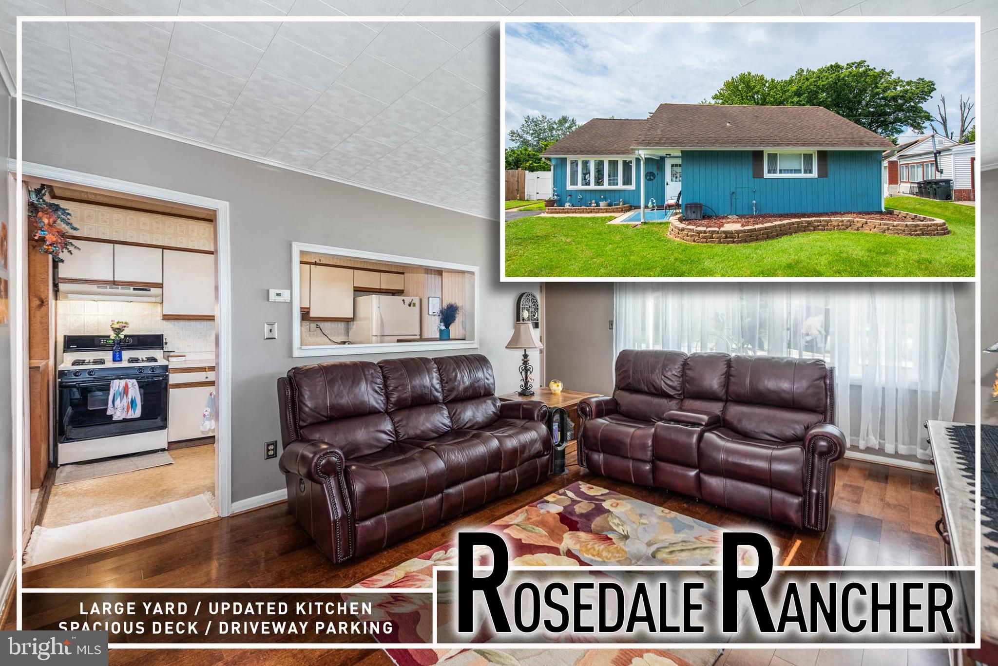 This delightful rancher combines charm, comfort, and convenience on a generously sized lot. A welcoming front entry opens to a sun-filled living room with rich wood flooring that adds warmth and character. The efficient galley-style kitchen offers abundant cabinetry for storage and prep, while the spacious family room with soaring vaulted ceiling offers an inviting space for relaxing or entertaining. Three well-proportioned bedrooms provide plenty of room for rest and personalization, all served by a full bath. Outdoors, a sprawling rear deck extends your living space, offering the perfect setting for summer barbecues or quiet morning coffee while overlooking the expansive, level backyard complete with a handy storage shed. Driveway parking ensures ease and convenience, and the location offers quick access to downtown Baltimore, I-95, I-895, and Rt. 40, making commuting and city adventures a breeze.