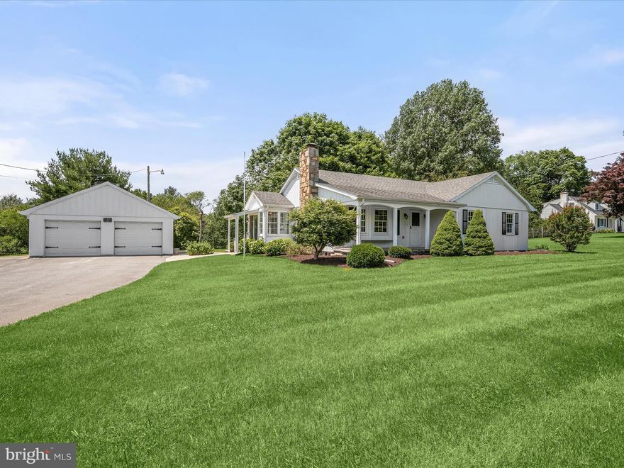 Beautifully situated on approximately 1.3 acres, 5922 Ridge Road is a charming 3-bedroom, 2-bath rancher featuring a welcoming front porch and freshly painted interiors. Gleaming hardwood floors and light-filled spaces create an inviting atmosphere throughout the home. The living room is highlighted by a bay window and a raised stone hearth fireplace, providing a cozy and elegant setting. The dining room is perfect for entertaining, seamlessly connecting to the spectacular updated eat-in kitchen. This kitchen boasts display cabinetry, granite countertops, sleek stainless steel appliances, and a casual dining area with views of the outdoor oasis, complemented by an adjoining sunroom. The primary bedroom includes an en-suite full bath and a convenient laundry area. Two additional bedrooms and a full bath complete the main level, offering ample space for family and guests. The lower level features a recreation room with new carpet and built-ins, a bonus room with built-in shelving, and plenty of storage space. Exterior features include the front porch, two detached garages, a shed for extra storage, and ample parking. The landscaped grounds enhance the beauty and tranquility of this wonderful home, making it a perfect retreat. Recent updates include paint, carpet, landscaping, and much more!
Some photos have been virtually staged