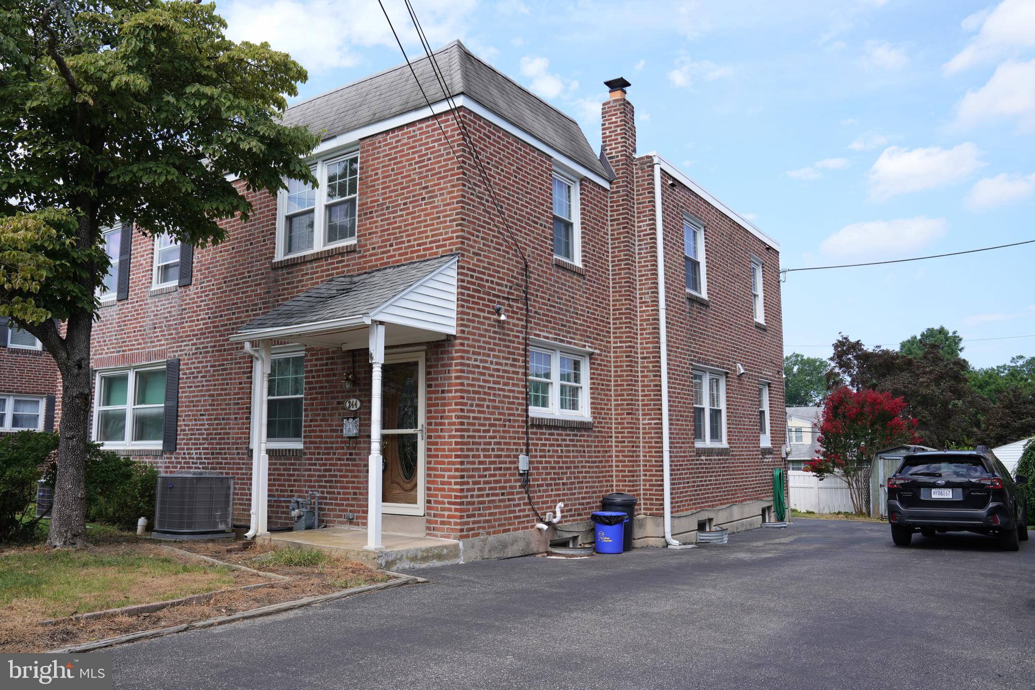 Welcome to this lovingly maintained twin home in one of the best residential streets in Radnor Township. Covered front porch, nearly 1400 sq. foot above grade living space, plus @ 700 sq. feet of semi-finished basement. Open floor plan, hardwood floors throughout, and overabundance of natural light filling the home. The spacious kitchen connects to the back porch and back yard. The first floor also provides a nice half bath. The 2nd floor features a good sized master bedroom (w/ large closets), an updated hallway bathroom with vanity and linen shelves, and 2 additional ample sized bedrooms with closets and ceiling fans. There’s a large covered back porch and a partially fenced, flat back yard. The semi-finished basement also offers a laundry room and storage area. Abundant off-street (driveway) and on-street parking. Newly Installed central HVAC system in July 2025. This incredibly convenient location is steps away from restaurants, Clem Macron Park (with kids play sets), and a 5-minute walk to the train station (train goes to Center City). Nation's top-ranked Radnor School District. Pets allowed at landlord’s discretion. Not student housing.