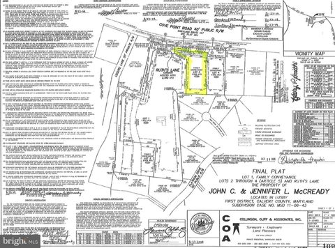 Vacant Land For Sale - 11108 Ruths Lane<br/> Calvert County, LUSBY, MD 20657