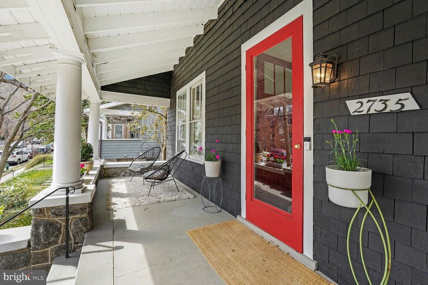 One of a kind and rarely available!
Beautiful, sun drenched, craftsman style detached house, steps to Cleveland Park Metro, shops and restaurants.  This corner lot house (larger than it looks), offers 4 BDRM, 2 Full and 2 half bath, 3 parking spaces ( one is garage), front porch, deck, terrace, fenced back and side yard, in beautiful condition.  The welcoming  raised front porch is perfect for relaxing in spring . The open floor plan in main level with tall ceilings and windows on all spaces brings in the colors of seasons and endless abounds of light, allowing interchangeable accommodations based on your lifestyle. The two parts of the living room, offer a relaxing area with wood burning fireplace and another one more intimate gatherings. The informal dining area next to the custom gourmet kitchen, with ample cabinets and countertop space is functional and spacious for the whole family to cook together .  Two tall french doors give you access to a sunroom currently used as formal dining area, with large custom walls of glass and wall of folding door that lead to a deck and backyard.  In addition this floor accommodates 2 large bedrooms, a full bath and a powder room. Upstairs there is a wing of a 2 room size master bedroom with vaulted ceilings with skylights and sitting area. The master bath has double vanity, and separate shower and bath. There is a bedroom with custom built ins and a powder room in this floor. The lower level offers an open floor plan with plenty of room for a 5th bedroom, laundry area and more. There is direct access from the basement to the extra long garage (that situates a work area with custom windows)  and driveway. Enjoy the beautiful landscaped  yard with huge terrace and plenty of space for playing and gardening. Outstanding location - 1 block to the heart of Cleveland Park and all that it has to offer: shops, restaurants ,Cleveland Park Metro, Klingle Trail, and some of the favorites spots in neighborhood: Spices, Fresh Baguette, Sababa, Buffalo and Bergen, Yes Organic and so much more.