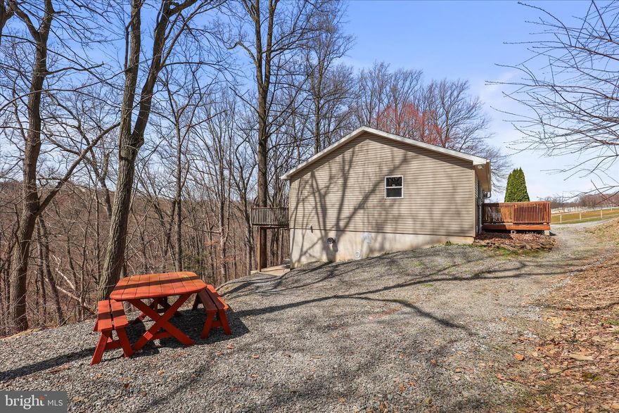 Enjoy peace and privacy in this VERY well-maintained ranch on over 1 acre offering on the main level, 3 bedrooms, 2 full baths, kitchen, dining room, living room and laundry and mud room.  Open floor plan with abundant natural light throughout. 

FINISHED LOWER LEVEL, features approximately 1,000 finished sq ft, The entire lower level has radiant heat floors, a full eat-in kitchen, living area, full bath, and up to 3 additional bedrooms—perfect for extended living, multigenerational/in law quarters,  guests, or flexible space with its own separate entrance and lots of natural light pouring in through the sliding glass doors, that lead to the expansive deck with amazing views.  The original 2-car garage has been partially converted but can be easily restored if desired.  

Enjoy the outdoors from the expansive decks overlooking the peaceful reservoir and wooded views, where wildlife—including eagles—are often seen. On the opposite side, take in picturesque pasture views with horses.

Large outbuilding (12'x30') with loft and electric adds great potential for storage, extra garage space,  hobbies, or workshop use.

Comes with a HOME WARRANTY through America's Preferred, for added protection and peace of mind.  

A bright, versatile home with space, views, and endless possibilities.