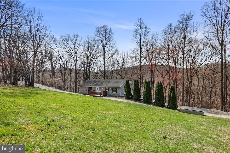 Enjoy peace and privacy in this VERY well-maintained ranch on over 1 acre offering on the main level, 3 bedrooms, 2 full baths, kitchen, dining room, living room and laundry and mud room.  Open floor plan with abundant natural light throughout. 

FINISHED LOWER LEVEL, features approximately 1,000 finished sq ft, The entire lower level has radiant heat floors, a full eat-in kitchen, living area, full bath, and up to 3 additional bedrooms—perfect for extended living, multigenerational/in law quarters,  guests, or flexible space with its own separate entrance and lots of natural light pouring in through the sliding glass doors, that lead to the expansive deck with amazing views.  The original 2-car garage has been partially converted but can be easily restored if desired.  

Enjoy the outdoors from the expansive decks overlooking the peaceful reservoir and wooded views, where wildlife—including eagles—are often seen. On the opposite side, take in picturesque pasture views with horses.

Large outbuilding (12'x30') with loft and electric adds great potential for storage, extra garage space,  hobbies, or workshop use.

Comes with a HOME WARRANTY through America's Preferred, for added protection and peace of mind.  

A bright, versatile home with space, views, and endless possibilities.