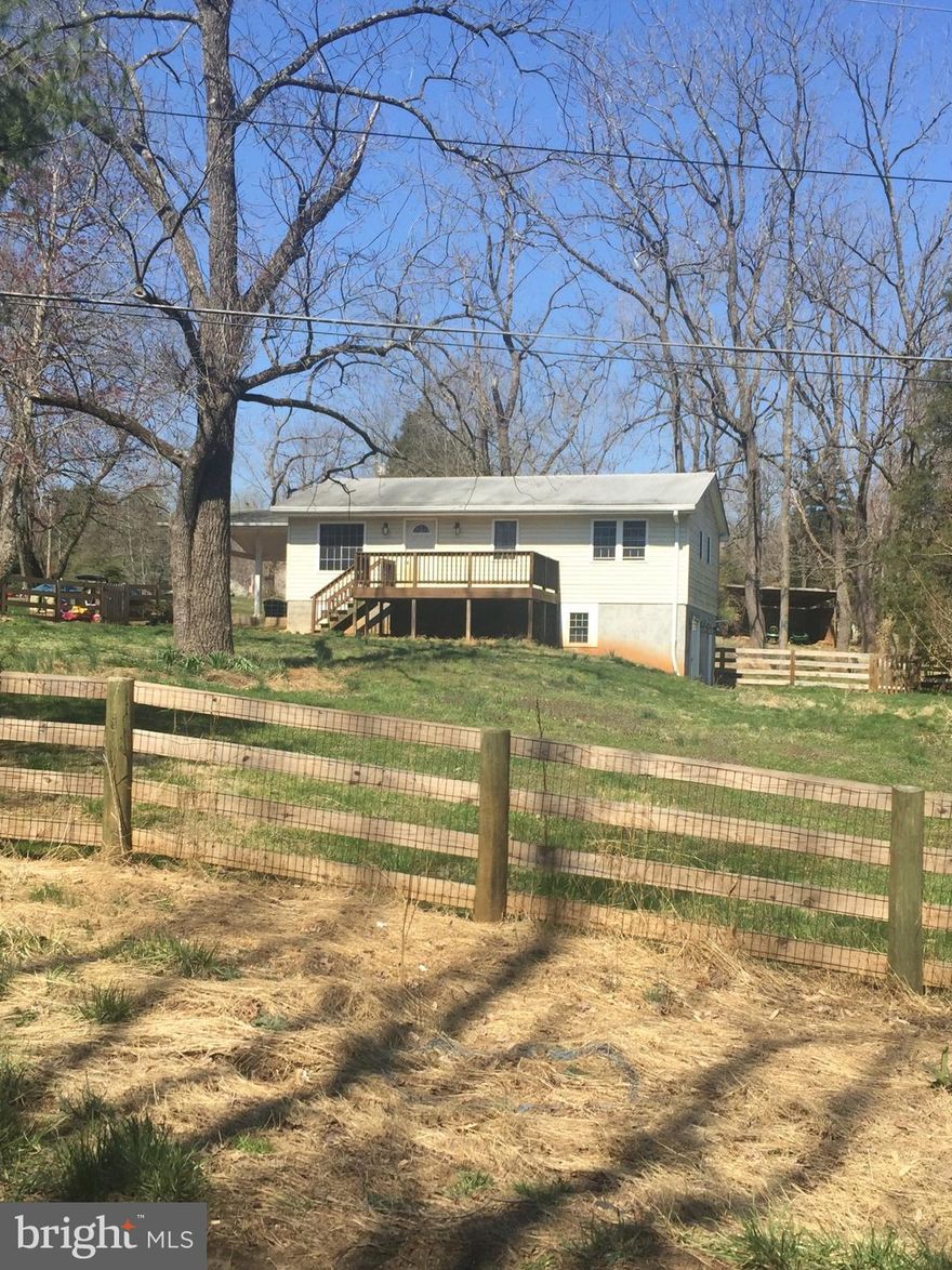 Come home to this beautiful farmette on the DC side of Warrenton in the Kettle Run School district. This cute rambler is nestled on 8 acres within minutes to Warrenton, Gainesville, VRE, Rt66. Fresh paint and refinished hardwood floors throughout. Kitchen updated, appliances only 5 years old, double hung vinyl clad windows, brand new well pump and distribution box. The property includes a runin shed for horses and a workshop/shed with a wood burning stove and a chicken coop alongside. Entire front and side yard are fenced in for dogs and children. Lot is irregular shape with potential for subdivision.