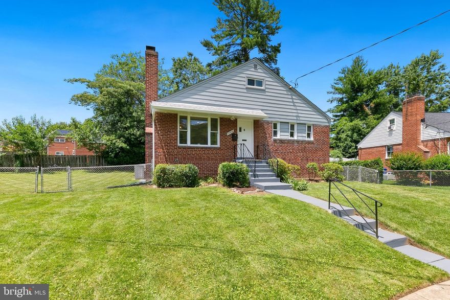 This beautifully updated brick rambler offers exceptional space, versatility, and curb appeal, all in a peaceful cul-de-sac setting. The main level features three comfortable bedrooms, a full bath, and a spacious living room showcasing a wood-burning fireplace, recessed lighting, and freshly refinished hardwood floors. Enjoy cooking in the updated table space kitchen with brand-new appliances. There are also new light fixtures throughout the main and upper levels. Upstairs, you'll find a large private bedroom with a closet and gleaming hardwood floors—perfect for a guest room, home office, or additional living space. The fully finished walk-up basement adds incredible value, with a second full kitchen, laundry (brand new washer and dryer), renovated full bathroom, and three legal bedrooms—all with egress windows and closets.  This level is ideal for guests, rental potential, or multi-generational living. Step outside to a fully fenced backyard with a large patio—perfect for relaxing or entertaining. NEW ROOF (2025).