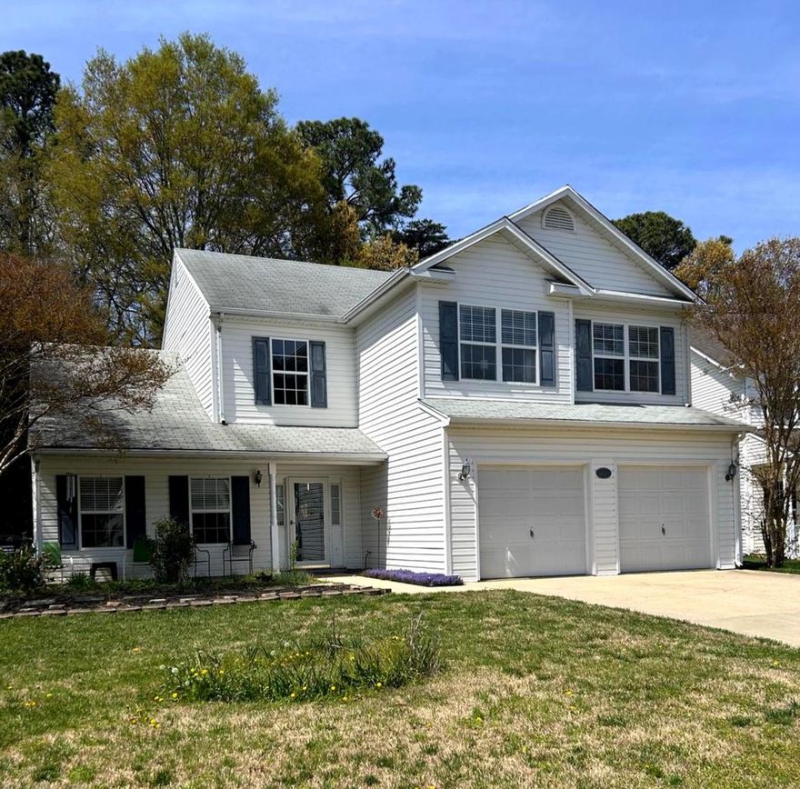 This 4 bed colonial is set on a quiet cul-de-sac within the Cedar Cove neighborhood. The property features a comfortable, open, eat-in kitchen, blending into the living room space, with a separate dining room and family room on the main floor. There is a large two-car garage, well-suited for parking or workshop space.

Upstairs, the primary bedroom features an attached bathroom with shower, soaker tub, and a double vanity. There are a pair of walk-in closets within the primary suite, offering clothing space and other creative uses. There are two additional mid-size bedrooms, and one smaller bedroom.

The rear yard is fenced in, and there is a large shed, a great site for outdoor tools or creative re-purposing. The neighborhood has well-maintained concrete sidewalks within the immediate streets, and a wide shoulder on the main neighborhood road. Neighbors can regularly be seen running, biking, and walking their pets to and from the private community beach, less than three quarters of a mile from the property. The community beach features sandy beachfront, picnic tables, benches, and spectacular views of the Chesapeake Bay.

This property is situated less than 5 minutes from Gate 3 of PAX Naval Air Station, less than 10 minutes from Aldi's, St. Inie's Coffee, and local restaurants, and less than 15 minutes from St. Mary's College, Elms Beach, and numerous parks, playgrounds, and marinas. If you want to enjoy daily access to a private community beach and convenient commutes to some of the best features of the county, while avoiding the areas of highest congestion, this property is a great opportunity.