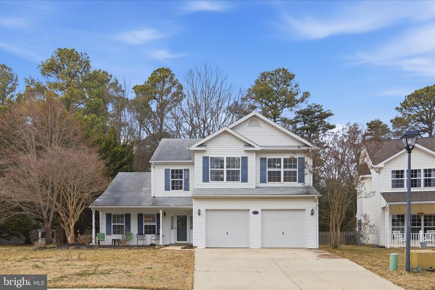 This 4 bed colonial is set on a quiet cul-de-sac within the Cedar Cove neighborhood. The property features a comfortable, open, eat-in kitchen, blending into the living room space, with a separate dining room and family room on the main floor. There is a large two-car garage, well-suited for parking or workshop space.

Upstairs, the primary bedroom features an attached bathroom with shower, soaker tub, and a double vanity. There are a pair of walk-in closets within the primary suite, offering clothing space and other creative uses. There are two additional mid-size bedrooms, and one smaller bedroom.

The rear yard is fenced in, and there is a large shed, a great site for outdoor tools or creative re-purposing. The neighborhood has well-maintained concrete sidewalks within the immediate streets, and a wide shoulder on the main neighborhood road. Neighbors can regularly be seen running, biking, and walking their pets to and from the private community beach, less than three quarters of a mile from the property. The community beach features sandy beachfront, picnic tables, benches, and spectacular views of the Chesapeake Bay.

This property is situated less than 5 minutes from Gate 3 of PAX Naval Air Station, less than 10 minutes from Aldi's, St. Inie's Coffee, and local restaurants, and less than 15 minutes from St. Mary's College, Elms Beach, and numerous parks, playgrounds, and marinas. If you want to enjoy daily access to a private community beach and convenient commutes to some of the best features of the county, while avoiding the areas of highest congestion, this property is a great opportunity.