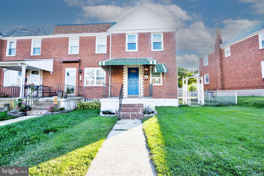 Welcome, home! This 3 bed, 1.5 bath, end-unit townhouse in Dundalk will go fast! Open-concept kitchen and dining area, a rare offering in these homes. Beautiful hardwood flooring throughout the main and upper levels. Fully renovated bathroom has gorgeous hexagon tile flooring, stone counter vanity, and a tiled tub shower.  Central HVAC and replacement windows. Lower-level family room has plenty of space and a conveniently located bathroom. In the rear of the basement, you'll find a washer and dryer, utility sink, and an area for plenty of storage. Two covered porches and a fully fenced backyard, perfect space for entertaining. Plenty of parking as the home sits very near two cross streets. Excellent location, close to shopping, stores, and all major roadways! Schedule your appointment today!