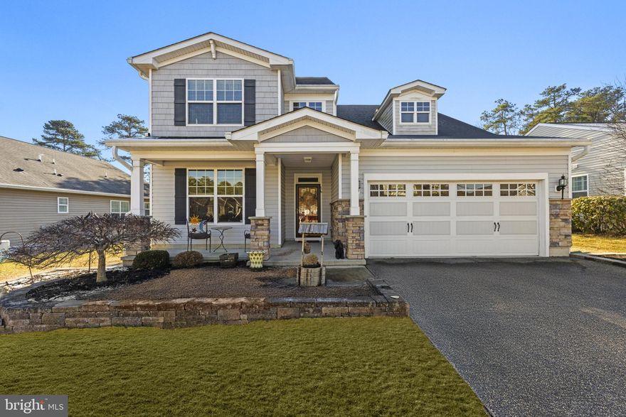 Welcome home to this beautifully designed 3-bedroom, 3-bath residence that perfectly blends comfort, function, and style. The inviting first floor features wood floors and an open-concept kitchen with stainless steel appliances, ideal for modern living and entertaining; for those formal occasions the dining room is the place to be. The spacious family room seamlessly flows into a bright four-season sunroom, creating a cozy yet airy atmosphere year-round. Also on the first floor is a versatile office/den space. Luxurious primary suite with an ensuite bath, a generous second bedroom, and an additional full bathroom for convenience. Upstairs, the loft, also accessible via a chair lift, provides a versatile space for hobbies, relaxing, or daily living. It includes a large open area, a third bedroom, a full bath, and abundant storage. Outside, mature landscaping surrounds the home, offering privacy and natural beauty. Enjoy outdoor gatherings on the expansive deck and rest easy knowing a whole-house generator is in place for peace of mind. This home offers a great place to live, entertain and more. Community’s offerings include a large clubhouse, meeting rooms, library, billiards, gym, indoor/outdoor pools, full time activities coordinator. Explore why Harbor Bay is your next stop!