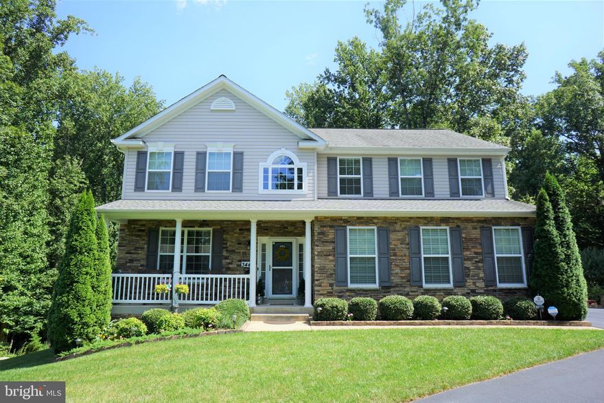 Gorgeous 3 level colonial ready for move-in! Huge primary bedroom with 2 walk-in closets & upgraded bath. Sizable secondary bedrooms. Laundry room on upper level making laundry day a breeze! Extensive upgrades throughout entire home to include: Gutter guards, shed, water filtration system, whole home humidifier, built in bookshelves & desks in basement, ceramic tile, ceiling fans, plantation shutters, Kitchen backsplash, kitchen under cabinet lighting, kitchen black stainless appliances, upgraded powder room, attic insulation cover, beautiful landscaping, retaining wall, composite deck, stamped concrete patio & walkway, & security system on doors, windows, shed, & new ridge vent. Huge fully finished basement for family game nights & exercise. Pool table conveys! Sizeable deck & stampled concrete patios for entertaining. Acreage. The list goes on & on! This immaculate property sitting quietly on a culdesac is ready for you to call it home!