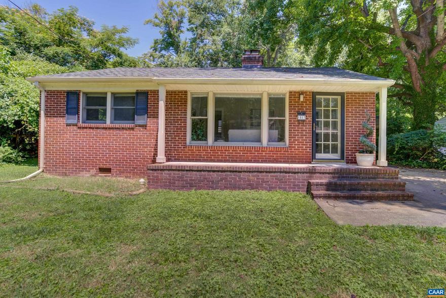 Charming, all-brick, city home on the bus line within walking distance of UVA and the hospital. Must See! You'll love the shady, fenced lot with outdoor deck spaces. Great for entertaining and outdoor living. Large living room features picture window and fireplace with gas logs. Remodeled kitchen with cherry cabinets and granite counter tops features new stainless appliances and an eat-in dining space. Home features a large front bedroom with ceiling fan and a second bedroom that also serves as a great laundry and storage room. Full bathroom features ceramic tile floor and tub/shower combo with tile surround. This home features a new HVAC system and new hot water heater. Working from home is a breeze with Ting fiber internet!,Cherry Cabinets,Granite Counter,Fireplace in Living Room