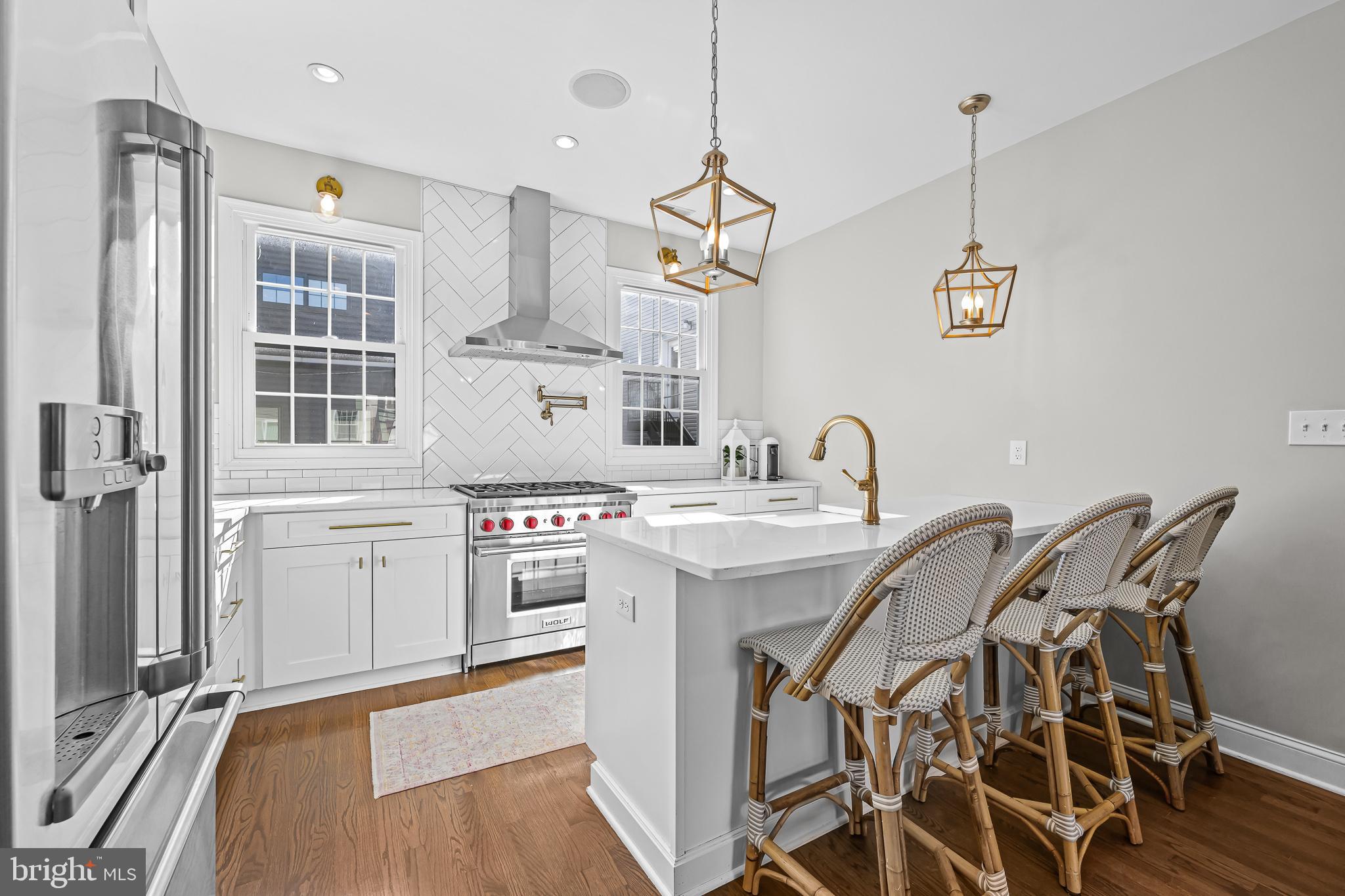 You won’t want to miss this stunning 3 bedroom, 3 bathroom home in Graduate Hospital! With a 1 car garage and located the Marian Anderson Neighborhood Academy catchment you have been waiting for this home to come to the market! The first floor has inside access to the garage and the first bedroom with a walk in closet and a full bathroom. There is also a coat closet (!) and access to the rear patio. Up one flight of stairs and you are welcomed into the beautifully renovated kitchen. There is an island that can seat 3, a herringbone backsplash, quartz countertops, a 6 burner slide in Wolf Range, a Sharp microwave drawer, a pot filler and a hood that vents to the exterior. Plus soft close cabinetry and pull out drawers, it's pure luxury and you won't want to leave! There is a dedicated dining room just next to the kitchen which flows into the oversized living room. Large windows at the front flood the home with natural light. A dry bar with a wine fridge finishes off this floor. The 3rd floor has the primary suite, the 3rd bedroom and a hall bathroom. This entire floor was re- imagined and renovated. The primary suite has a walk thru closet and a beautiful attached bathroom with a large dual vanity and a standing shower with a glass shower surround. The entire shower and the bathroom floors are laid with marble tile for a classically elegant feel. The hall bathroom has a bathtub with a white subway tile surround and a marble tiled floor. Side by side washer/dryer are also on this floor for the ultimate convenience. Downstairs, enjoy a fully finished basement with extra-tall ceilings and a generous unfinished storage space to meet all your organizational needs. Also, the home has new windows and siding!
Last but not least, location! This home is an unbeatable, walkable location—everything you need is just a few blocks away! Ultimo Coffee, Sidecar Bar, Las Camaradas, Breezy's Deli, multiple workout locations, Aldi, CVS, Heirloom Market, Starbucks, and the dry cleaner are within a few minutes walking. Two bus lines close by make it easy to catch a quick ride into Rittenhouse Square. It's also an easy walk across the South St Bridge to get the universities and hospitals. Easy access on/off the highways.