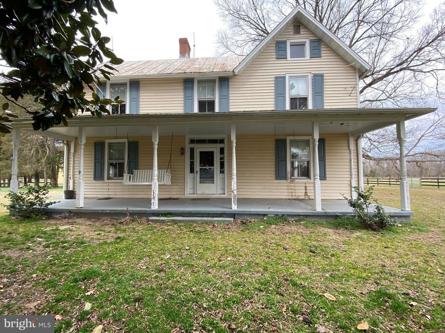 Beautiful 2 story - 4 bedrooms 2 bath farmhouse on a private estate with views of a majestic horse farm Plantation in King George. 1 bedroom and full bath on main level! 3 beds and 1 full bath on second level. Original Hardwood floors throughout. Large front porch. High ceilings, large yard, and quiet setting. Peaceful and serene away from the hustle and busy towns but still close enough to get to everything. Centrally located between Fredericksburg and Dahlgren.  $125 Leasing Fee. One time due with Move-in Funds. Pets are considered on a case-by-case basis. Housing Choice Vouchers Accepted.