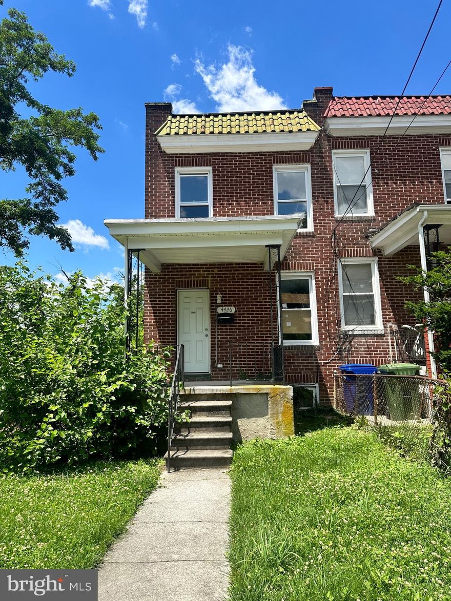 Tons of potential in this end go group townhome located in Wilson Park. Some demo work has been completed, all materials and supplies in the property convey with the sale...Seller uncertain if ground rent exist and will not redeem. No assignment contracts allowed.