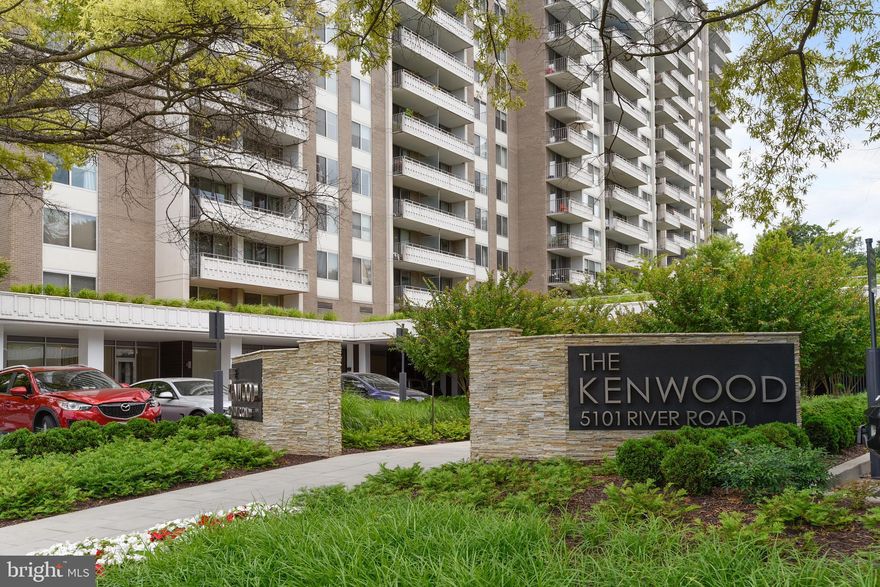 LARGE ( APPROXIMATELY 1040 SQ.FT. 1 BEDROOM 1 FULL  BATH   ELEGANT    BEAUTIFULLY  RENOVATED  CONDO  . MOVE IN READY , GREAT  VISTA VIEWS  AND SPECTACULAR SUNSETS  AND ALL THE AMENITIES OF THE KENWOOD CONDOMINIUM  INCLUDING NEWLY RENOVATED  HALLWAYS,   OUTDOOR POOL,  WELL EQUIPPED   GYM,    PARTY ROOM,   GRASSY PROMENADE WITH WALKING PATH    AND PICNIC AREAS   WITH  GRILLS.    .THE KENWOOD  LOCATION IS  NEAR THE CAPITAL CRESCENT TRAIL, 495 AND 270, AND NEAR WHOLE FOODS  .GIANT,  THE METRO IS ABOUT A MILE AND THE BUS STOPS RIGHT  IN FRONT.      UTILITIES AND PARKING  INCLUDED  IN  RENT.