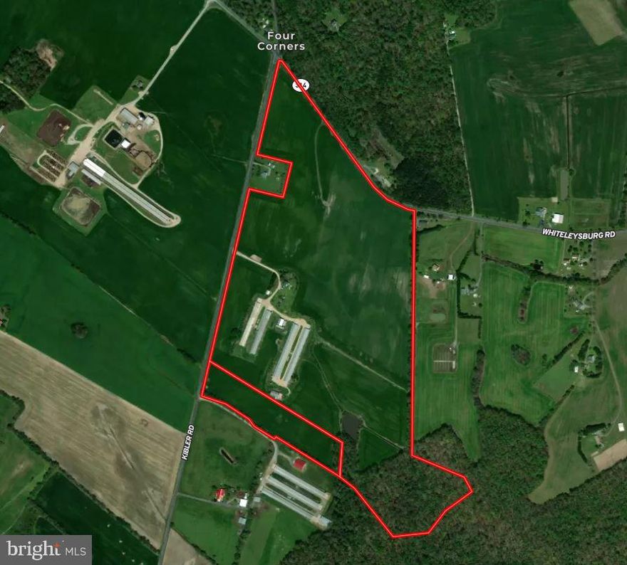 Kibler Road Farm: Two parcels totaling +/- 109 acres  in Caroline County, Maryland. This farm consists of +/- 87.43 acres of tillable farmland (per FSA measurements), +/- 13 wooded acres with a beautiful farm pond, and +/- 9 improved acres (3 acres are enrolled in CRP with 6 years remaining, and 3 acres are in forest conservation). The farm is entitled with well permits to add 3 center pivot irrigation wells (see well permits in attached docs). The improvements include (2) 40x400 poultry houses built in the 1980s and (2) 40x500 poultry houses built in the 1990s. The poultry operation is currently active with Perdue. Many poultry house updates were completed in 2018 including new feed lines, water lines, solid side walls, insulation, cool pads, box heaters, and tunnel curtains. Remaining upgrades required by Perdue include installation of additional heaters (see attached updates letter from Perdue along with quote from Kingston Construction).  The farm is further improved by a 1900s farmhouse with recent renovations, green house, and 2 manure sheds (only one manure shed is being used for the poultry operation). All improvements on the farm are being sold "AS-IS". Farm equipment and mobile home (no septic system) is negotiable to be purchased with the farm or separately (see attached equipment list). Potential for lot line adjustment to separate the poultry operation from the organic grain farm (see attached sketch in documents section). Birds out until second week of August. Farm is on high alert for Avian Influenza and LT. No showings of the poultry operation while birds are in.