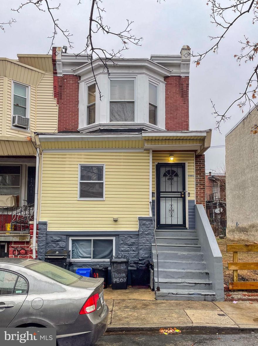 Welcome to your new home in Cobbs Creek! This charming updated 3-bedroom, 1-bathroom rowhome is nestled on a quiet street, still being conveniently close to public transportation. Step inside to discover a closed-in porch that provides a cozy space to relax and enjoy your morning coffee.  As you enter the recently refurbished home, the spacious living room with refinished hardwood floors  flows directly through to you large, eat-in kitchen  with newer cabinets that's perfect for family meals and entertaining guests.  Upstairs, the home is complete with three bedrooms with matching refinished hardwood floors, and a full bathroom .    With its ideal location and inviting features, this home is perfect for anyone looking to enjoy city living. Don't miss the opportunity to make this delightful rowhome your own!