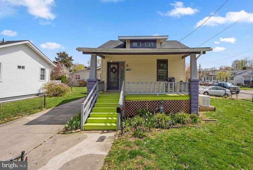 New price! Welcome to 4801 Decatur Street, a charming corner-lot bungalow in Edmonston that seamlessly blends classic character with thoughtful modern updates. A generous yard, inviting deck, and dual driveways enhance both its curb appeal and everyday convenience. Inside, lofty ceilings and beautiful flooring provide warmth throughout. The main level offers two well-proportioned bedrooms, a full bath, and a versatile den ideal for a home office, reading nook, or quiet retreat. Above, a pull-down staircase reveals a fully floored attic, providing abundant additional storage. Just off the kitchen, a beautifully constructed composite side deck (2022) with a retractable awning sets the stage for outdoor dining and relaxed evenings. The walk-out lower level expands the living space with a generously sized recreation area and a full bath, perfect for guests, hobbies, or flexible everyday use.  

Past major improvements completed in 2020 including a new roof, upgraded HVAC system with new ductwork, gutters with leaf guards, and a washer and dryer offer peace of mind for years to come. Brand new generator for added security if the power goes out. Located within walking distance of the Northeast Branch Trail and the vibrant Hyattsville Arts District, 4801 Decatur Street places you moments from Vigilante Coffee, Franklin’s, Sangfroid Distilling, Pizza Paradiso, and ECO City Farms. Whole Foods, the University of Maryland, and nearby Metro stations are just minutes away, delivering exceptional convenience. A rare opportunity to enjoy timeless charm, modern comfort, and an unbeatable location all at 4801 Decatur Street.