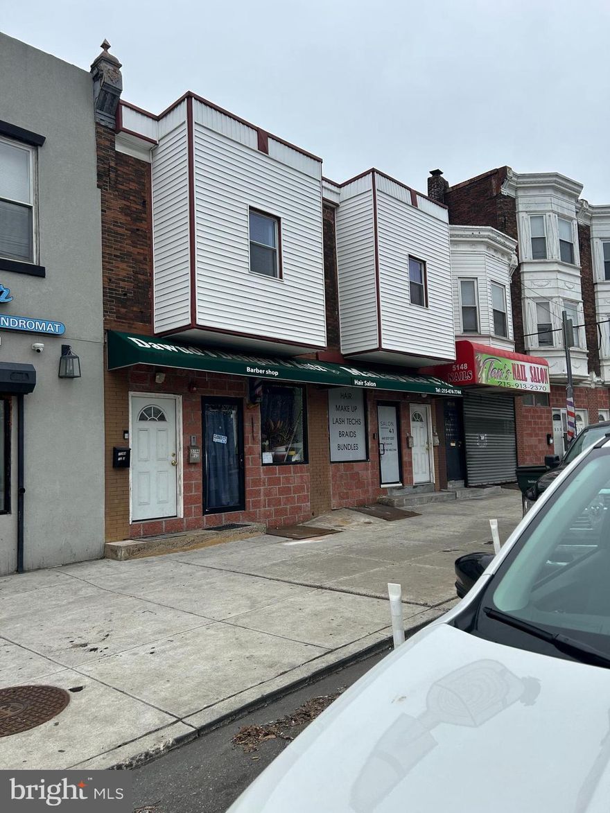 Great opportunity in a desirable and rising neighborhood in Northwest Philly. Ideal for investors, who desire to collect rents. The mixed-use building is located to one of the most major and busy two-lane roads. It is consisted from a first-floor barber shop, rented for $1,350, and a two-bedroom apartment rented for $975 (month to month), both are below market price.
The gross yearly rental income is $27,900 and the only expenses are real estate taxes, insurance, and occasionally maintains. The CAP is about 7.50%.
Price just been reduced to $375,000 and also Seller will finance to a qualified Buyer with $100,000 down.
This is an excellent Investment Opportunity. Can be sold also as a package with the 5146 Haverford Ave