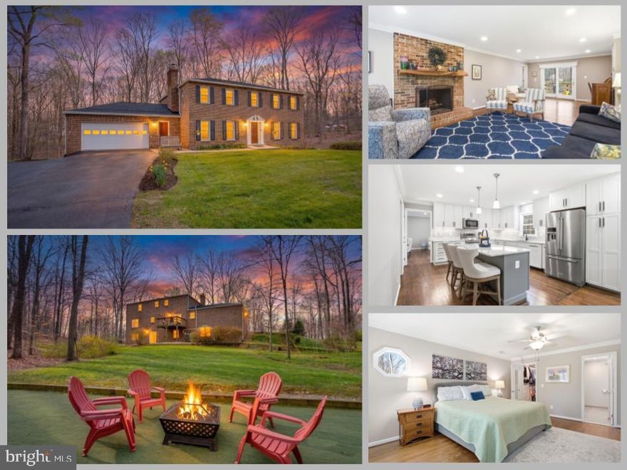 Open house *4/3 5-7pm - *Open house 4/4 1-3pm .VA Assumable Loan at 2.99%! Text listing agents for detail
Nestled on a picturesque and private 2.48-acre setting, this completely remodeled Colonial offers the perfect blend of timeless charm, modern updates, and serene natural beauty. With sweeping views of open lawn and mature trees, this home provides a peaceful retreat where you can truly unwind. Inside, warm oak hardwood flooring flows throughout the main and upper levels, creating an inviting and cohesive feel. The heart of the home is the beautifully renovated kitchen, featuring a spacious island, updated quartz countertops, and an open floor plan that seamlessly connects to the dining and living areas—ideal for both everyday living and entertaining. The living room is anchored by a stunning fireplace with a custom live-edge walnut wood mantel, adding character and a one-of-a-kind focal point. The main level also features a convenient laundry and mudroom, thoughtfully designed for functionality and everyday ease. Upstairs, you’ll find four generously sized bedrooms, each with custom closet organizers. The primary suite is a true retreat, highlighted by a custom walk-in closet designed to suit any style and maximize organization. The fully renovated primary bathroom (2025) offers a spa-like feel with modern finishes and thoughtful design. All three full bathrooms in the home have been beautifully remodeled. The walk-out lower level provides flexible additional living space, queen size built in Murphy Bed, complete with a full bathroom and plenty of storage—perfect for a recreation area, guest space, or home office. Fresh paint and new carpet (2026). Step outside to enjoy the 10’ x 12’ deck overlooking the expansive yard—ideal for morning coffee or evening gatherings while taking in the peaceful, private surroundings. The property offers a rare combination of open space and wooded privacy, with partial fencing already in place. This home has been meticulously maintained and extensively upgraded, offering both charm and peace of mind with major systems already updated.
