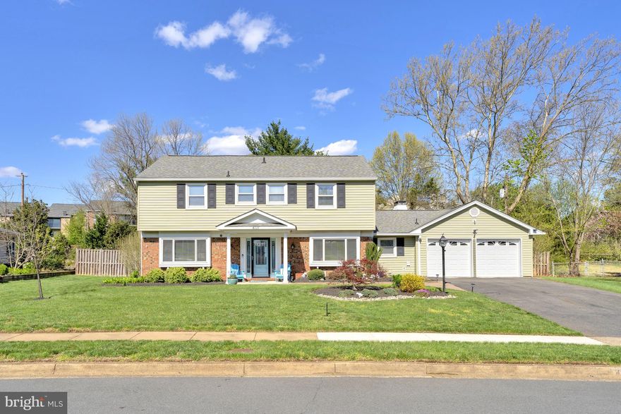 Essex Model - Welcome to this beautifully updated 5-bedroom, 2.5-bath, 2 car garage Colonial, in the heart of Greenbriar!  Nestled in one of the most desirable neighborhoods, this home offers the perfect blend of charm, modern updates, and convenience.  Step inside to discover a spacious and inviting layout featuring gleaming hardwood floors, a sunlit living room, and a formal dining area perfect for entertaining. The updated kitchen boasts stainless steel appliances, granite countertops, and ample cabinet space, seamlessly flowing into a cozy family room with a fireplace.  Upstairs, you'll find 4 generously sized bedrooms, including a serene primary suite with a private en-suite bath. The additional bedroom on the main level offers versatility for guest space, a home office, or a playroom.  Outside, your private backyard retreat awaits! A stunning flagstone patio provides the perfect setting for outdoor dining, entertaining, or simply unwinding in the beautifully landscaped surroundings. NO HOA. Close to major commuter routes, shopping and dining is walk-able.  Close to the hospital and a short commute to Dulles Airport. New roof and siding in 2019, New HVAC in 2021.