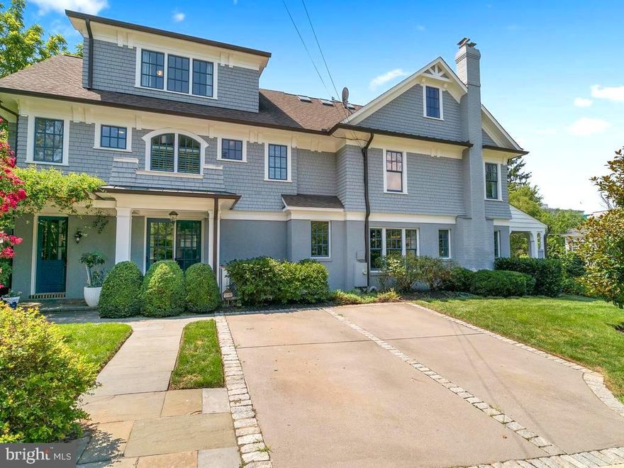 The three magic words of real estate are location, location, location and this magnificent custom craftsman home has it in spades! With a Walk Score of 88, and just steps to downtown Bethesda, your search is over! Four finished levels, in-law/au-pair suite, top of the line finishes, soaring ceilings, a beautiful setting on an elevated lot with tree top views. Perfect for entertaining, the floor plan is exceptional and transitions seamlessly from room to room. The custom kitchen is a joy to cook in with vast food preparation area, a fabulous Wolf range, Subzero refrigerator, built-in breakfront for glassware, a walk-in pantry, large island and a breakfast room.  The lushly landscaped private garden is perfect for dining alfresco and something is always in bloom. The owner's sanctuary is nothing short of heavenly with a soothing color palette, lots of closet space, and a spa-like bathroom ideal for relaxing after a stressful day. If you currently work from home there are two home offices that are ideal for taking private phone calls. One is located on the second floor and one on the upper fourth level. Other delights and surprises to treat include; a temperature controlled wine room, in-law/au-pair suite, large recreation room, first floor family room with a gas fireplace, living room with a wood burning fireplace, upper level separate laundry room, fabulous formal rooms and a private front porch! Walk to parks, the farmers market and all that the Town of Chevy Chase has to offer including neighborhood events with literally everything at your doorstep.