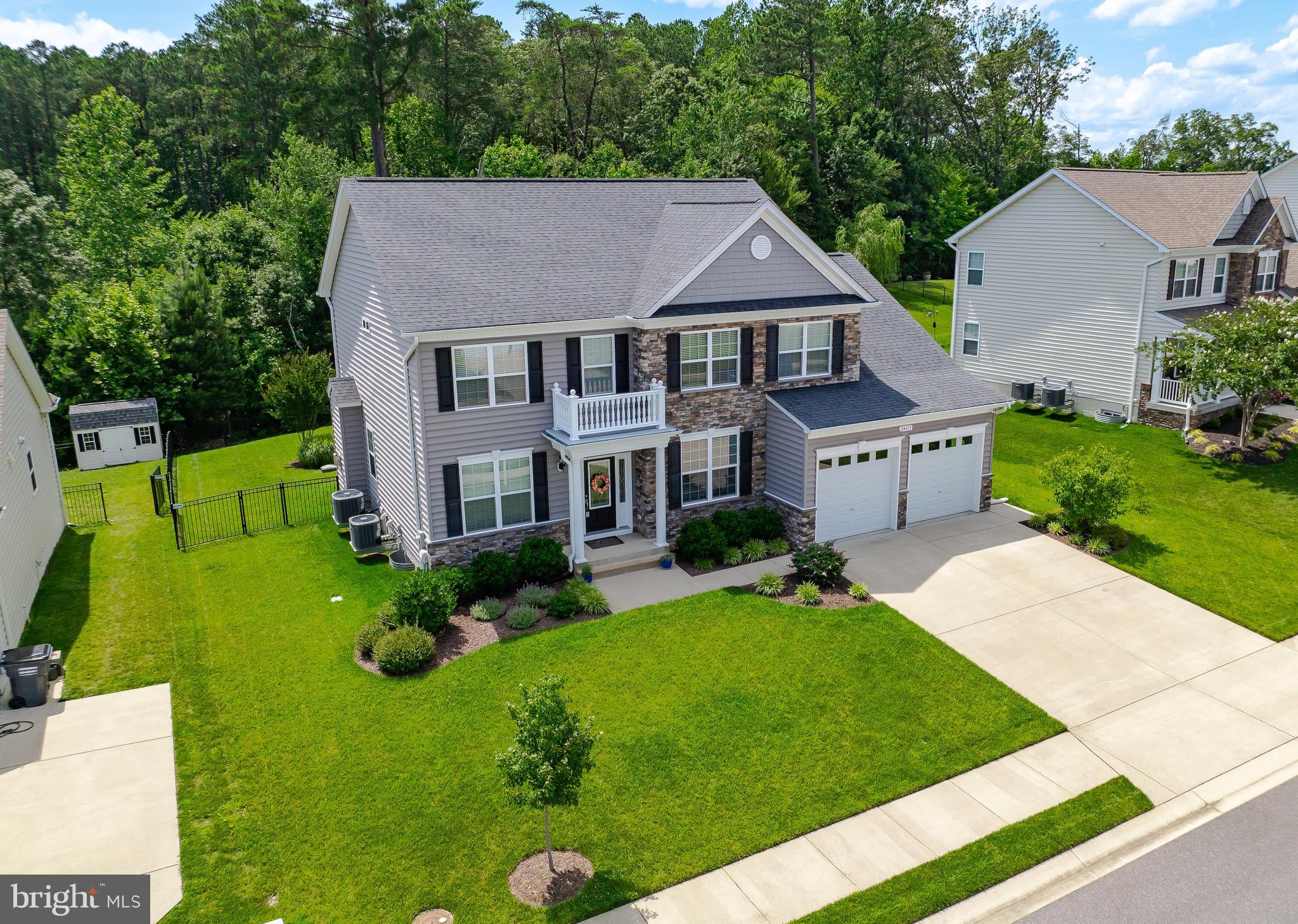 ASSUMABLE VA LOAN AT 3.625% SELLER WILL CONSIDER ASSUMPTION FOR A QUALIFIED VA BUYER WITH ELIGIBILITY. Welcome to this exceptional Lancaster model built by Quality Built Homes! Located in highly sough after Twin Ponds! Featuring 4 spacious bedrooms, 4 full bathrooms, and a framed 5th bedroom in the basement—just awaiting drywall to complete the space. Located on a premium lot that backs to trees with extensive hardscaping, a heated plunge pool, a fenced yard, and lawn irrigation system! Inside you'll find a bright and open main level with engineered hardwood floors throughout, and a full bathroom adjacent to a private office with glass French doors. This room is perfect for working from home or easily convertible into a main-level bedroom. You'll love the gourmet kitchen, complete with a walk-in pantry, center island with storage, ample cabinet space, double wall oven, gas cooktop, and a window over the sink that offers peaceful views of the beautifully landscaped backyard, pool, and woods. Upstairs, you'll find generously sized bedrooms, including a owner's suite with a spa-like ensuite bathroom. Enjoy a double vanity with tower storage, a huge tiled walk-in shower, and a freestanding soaking tub—the perfect retreat after a long day. All bathrooms and the laundry room feature upgraded tile finishes. The finished basement includes a full bathroom, a framed-in 5th bedroom, and a massive unfinished storage area, offering endless possibilities for future expansion or storage needs. Hunter Douglas window treatments and Kinetico Reverse Osmosis water filter system!
Located just minutes from downtown Leonardtown, MedStar St. Mary’s Hospital, and a short drive to PAX River Naval Air Station, this home offers the best of both worlds - a peaceful and rural feel in a well-kept community with sidewalks and low HOA dues, yet close to everything you need.