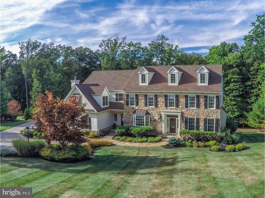 ELEGANT, GRACIOUS, PRIVATE, BEST VALUE IN GREAT VALLEY SCHOOLS, best describes this  11 year old Colonial Manor Home built by Emma Builders.  Built on just under 3 acres backing to open space it offers tranquility and  peace at the end of the cul de sac in picturesque Charlestown.  Superior craftsmanship and quality and custom details from the gracious foyer, serene living room with fireplace spacious dining room and cherry custom library and transitions to the custom epicurean kitchen and morning room both opening to the sun drenched family room with floor to ceiling stone fireplace .  The butlers pantry features a built in Miele cappuccino/ espresso maker and EuroCave wine refrigerator.  The stunning master suite with tray ceiling, has a separate sitting room with fireplace, dressing area, 2 walk in closets and a large master bath, There is another built in espresso maker in the breakfast bar.  There are four other large bedrooms and 2 more full baths.   The finished lower level has a full new kitchen, bedroom with French doors to the outdoors, a finished area perfect for home theater plus game area- all newly finished. The magnificent outdoors offers another area of living with a three tiered terrace of travertine and marble set in concrete, a built in Viking grill and outdoor fireplace.  The professionally landscaped grounds and gardens with amazing outdoor lighting plus there are sprinklers on the grounds and beds. MAJOR UPGRADES after original purchase include the custom kitchen, custom wood finished butlers pantry, paved drive, travertine and marble three tiered patio, outdoor kitchen, walkways and the new finished lower level.  Unbelievable value, a real steal,gorgeous property, only a distant move would allow this property to be sold at such a value.