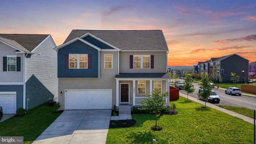 Major Price Improvement!! Like new without the wait — this 2022-built home offers modern finishes, flexible living space, and move-in ready convenience in a prime Frederick location. Bright, open, and designed for today’s lifestyle, this home delivers the space and style buyers are searching for. Welcome to 2085 Pomona Way — a beautifully maintained, nearly new colonial offering modern comfort, functional design, and exceptional living space in one of Frederick’s most desirable communities.
Built in 2023, this move-in ready home features approximately 3,700+ square feet with a bright, open layout designed for today’s lifestyle. The main level impresses with 9-foot ceilings, abundant natural light, and stylish luxury vinyl plank flooring that flows seamlessly throughout the living areas. The gourmet kitchen is thoughtfully designed with upgraded countertops, a beautiful backsplash, stainless steel gas appliances, and a spacious walk-in pantry — ideal for both everyday living and entertaining. It flows seamlessly into the dining and family room, creating a warm and inviting gathering space.
Upstairs, the primary suite offers a private retreat, complete with a generous walk-in closet and a beautifully upgraded en-suite bath. The upper level also includes three additional well-sized bedrooms, a full bath, a convenient laundry room, and a versatile loft/family area — perfect as a second living space, media room, or play area.
Step outside to enjoy a private, fully fenced backyard, ideal for relaxing or entertaining. The elevated deck provides a great outdoor space for morning coffee or weekend gatherings.
A two-car garage adds everyday convenience, while the location offers quick access to major commuter routes, shopping, dining, and the charm of downtown Frederick.
Future value-add: A brand-new Yellow Springs Elementary School is planned within walking distance, with an anticipated opening for the 2026–2027 school year — offering excellent long-term appeal for homeowners. A truly turn-key home offering space, flexibility, and modern finishes — ready for its next owner to enjoy.