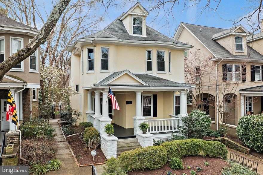 Charming Murray Hill Gem in the Heart of Annapolis!
Discover this classic Murray Hill residence, perfectly situated on sought-after Southgate Avenue. This beautifully maintained home is move-in ready and offers timeless charm with modern updates.
Step onto the inviting front porch and take in the tree-lined street before entering a home filled with character—hardwood floors, nine-foot ceilings, original staircase, elegant mouldings, and five-panel wood doors. The updated kitchen, pantry & laundry, along with a new primary white bath, blend contemporary convenience with classic style.
With three levels of finished living space, this home features four bedrooms, 2.5 baths, and a cozy family/sun  room with gas fireplace. Enjoy peace and privacy in the lushly landscaped, fenced-in backyard with bluestone patio—an ideal retreat. Major updates include replacement windows (2006) and a new roof (2016), replacement sewer line,  ensuring peace of mind for years to come.
Experience the best of Annapolis living in this exceptional Murray Hill home.