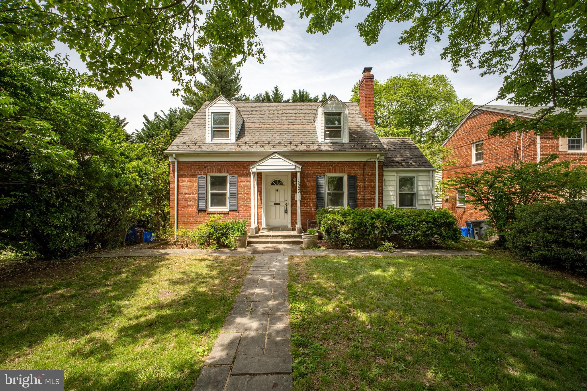 Located on the border of Chevy Chase and Washington, DC, this charming single-family home features a fully renovated kitchen and bathrooms, with gleaming hardwood floors throughout. Brand new paint and HVAC & hot water heater, stove & microwave only 1 year old — move in with peace of mind. The walk-up basement features a full dry bar, perfect for entertaining, along with a full size washer and dryer for convenience. Step outside to a spacious new deck with a serene tea room and a pond, ideal for outdoor lover. The exterior includes new mailbox and a shed for extra storage. Enjoy a prime location less than 1 mile from Whole Foods Market and the Capital Crescent Trail which connects to the C&O Canal and offers scenic routes into downtown DC and Georgetown—perfect for runners and cyclists. Just 5 minutes from the vibrant shops and restaurants of Bethesda Row, Friendship Heights, and the Tenleytown-AU Metro Station (Red Line). Don’t miss this rare find in an unbeatable location! Estimated Floor Plan included!