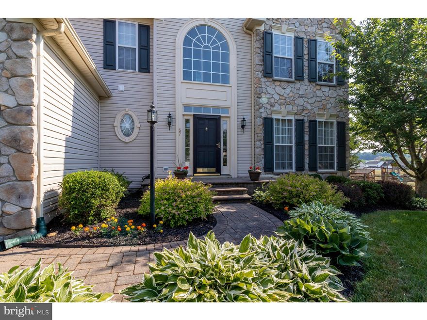 Welcome to this stunning home in the desirable community of Elk Creek Farm! Situated in a peaceful neighborhood, this beautifully maintained property at 57 Allsmeer Dr boasts 4 bedrooms and 2.5 bathrooms, with plenty of living space for the whole family.
Step through the front door and into the bright and airy 2 story foyer, with hardwood floors and a turned staircase. The spacious living room features large windows that let in plenty of natural light. The adjacent dining room is perfect for hosting dinner parties with family and friends.
The heart of the home is the spacious maple kitchen, complete with stainless steel appliances, a center island with seating, and a sunny breakfast nook. The kitchen opens up to the family room, making it ideal for entertaining or relaxing with loved ones. Through the french doors is a large sunny Trex style deck. 
Relax after work and enjoy the serenity of your own yard!
Upstairs, the primary suite features a large walk-in closet, and a luxurious en-suite bathroom with a double sink vanity, soaking tub, and separate stall shower. Three additional bedrooms, all with ample closet space, share a hall bathroom.
The finished basement offers even more living space, with a spacious rec room and plenty of storage space. Completing this wonderful home is a 2-car attached garage, a large rear deck that overlooks the fenced-in backyard, and a convenient first-floor laundry room.
Located in the award-winning Avon Grove School District, this home is just minutes from shopping, dining, and entertainment, as well as major commuter routes for easy access to Philadelphia, Wilmington, and beyond. Don't miss your chance to make this incredible property your new home!