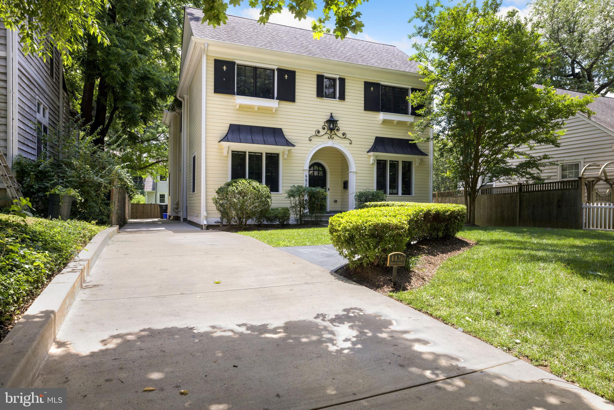 NEW PRICE-- The finest craftsmanship and high end materials abound in this 10 years young, extraordinary residence. The attention to detail is unsurpassed and the masterful design, incorporating architectural elements and custom millwork, embodies classic luxury. A covered front porch welcomes you to this, better than new, absolutely stunning home. The versatile floor plan is perfect for family living and entertaining and is filled with natural light from its many windows. The main level is highlighted by high ceilings, hardwood floors, crown moldings and designer touches throughout. The dream gourmet kitchen will inspire your chef skills with premium stainless steel appliances, stunning granite counter tops, a spectacular island and breakfast area adjoining the mudroom, providing access to the peaceful backyard and garage. This fabulous kitchen is open to the sun-filled family room with a gas fireplace flanked by a wall of beautiful built-ins. The main level is completed by a gracious foyer, formal dining room with a butler’s panty, elegant living room, private study and powder room. The upper level also features high ceilings, hardwood floors and crown moldings. Furthermore, you will find a spectacular coffered ceiling master bedroom with two large closets and sumptuous bathroom with a glorious glass enclosed shower, separate soaking tub and full wall length double vanities. Completing this level are 3 additional spacious bedrooms each with an ensuite bath and the laundry room. In the lower level, enhanced by high ceilings, plush berber carpet and recessed lighting, you’ll find the office/possible gym with French doors entry, a fabulous recreation room, bedroom #5, full bath, wine cellar, and storage/utility room. The ideal location is 6/10 mile to the red line Metro at Bethesda, on a quiet street, just around the corner from shops and restaurants along Wisconsin Avenue and downtown Bethesda and the Capital Crescent Trail. 94 Walkscore - daily errands do not require a car. Close to all major routes for an easy commute in MD and to DC and VA. A FEW OF THE MANY NOTEWORTHY FEATURES: Kitchen boasts an abundance of white cabinetry with drawers and display shelves, great island with breakfast bar plus breakfast table area open to family room. Recessed lighting and designer fixtures throughout. French style casement windows that are soundproof. Plenty of closets with custom organizers. Doors with classic hardware. Hardwood floors throughout main and upper levels. Built-in surround sound speaker system. All bedrooms with ensuite baths. Fully finished lower level. Inviting backyard patio and lawn area for outdoor living and entertaining.