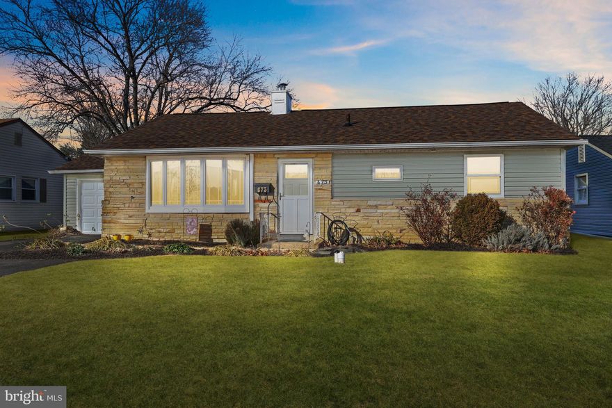 Ready to welcome you home, this Fairless Hills rancher offers charming curb appeal and mid-century character, thoughtfully maintained and blending classic style with modern potential, all within the highly rated Pennsbury School District! Step inside this sun-drenched living room where natural light pours through a large architectural bow window, perfectly illuminating the beautiful wide-plank wood flooring in a spacious layout featuring a vibrant accent wall and a modern ceiling fan. The heart of this home is a functional and bright eat-in kitchen that perfectly balances style and utility. The space features classic oak cabinetry complemented by a neutral tile backsplash and gleaming countertops, modern appliances and pantry storage (please note: the microwave is awaiting your preferred replacement or repair.).
The primary bedroom features wide-plank flooring, clean neutral tones, lighted ceiling fan and sliding double-door closet for storage. This home features two additional versatile bedrooms, both offering ample natural light and beautiful wood-style flooring with one room currently serving as a functional workspace and guest quarters with a built-in Murphy bed system (please note: Murphy bed is not included in the sale). The full bathroom with tub shower offers a clean and updated design that balances modern style with functional features. Beyond the interior, the property offers an expansive outdoor oasis. The level, partially fenced backyard features a spacious concrete patio perfect for outdoor dining and entertaining, as well as a custom greenhouse and a large storage shed. For peace of mind, the home has a recently installed new roof and is equipped with a new Generac whole-house backup generator that was used only once.  This lovely home is minutes from major commuter routes, shopping, and dining with quick access to Center City Philadelphia and major sports complexes. Travel is a breeze with Philadelphia International Airport just 40 minutes away and Trenton-Mercer Airport accessible in less than 10 minutes!
