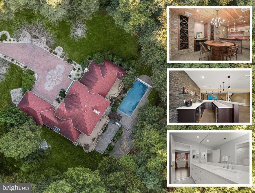 Experience the lifestyle you've worked for- private, luxurious, and deeply personal.

Tucked at the end of a quiet cul-de-sac in one of Potomac’s most coveted neighborhoods, this extraordinary estate is more than just a home - it’s a retreat, a statement, and a sanctuary. Set on over two private acres, this residence offers a rare combination of seclusion, elegance, and resort-style living tailored for those who value both achievement and tranquility. 

Once owned by a renowned entrepreneur, every detail of this home was curated to reflect a life of purpose, celebration, and legacy. With over 9,000 square feet of living space and more than $700,000 in thoughtful enhancements, it invites you to live expansively whether hosting unforgettable gatherings or savoring quiet moments by the fire.

From the rose-inlaid paver driveway to the tranquil wooded backdrop, this home welcomes you with intention and grace. Inside, light pours through the dramatic garden windows, creating spaces that feel alive, serene, and connected to nature. The gourmet kitchen is where Sunday mornings begin, and summer evenings spill out onto the deck for sunset dinners.

The main-level primary suite is your personal escape with spa-inspired finishes, direct pool access, and views of your own private oasis. The lower level transforms into your favorite place to unwind or entertain, featuring a Miami-inspired bar and a cigar and wine lounge that rivals any private club.

Step outside to three levels of patios, a heated pool, rock garden, and peaceful corners designed for morning coffee or late-night conversations under the stars. Whether you’re entertaining dozens or enjoying solitude, this home effortlessly adapts to your lifestyle.

This is more than square footage; it's a feeling, a rhythm, a way of living. A place where privacy meets prestige, and every room tells a story. Zoned for top-rated schools including Churchill High, and nestled in the heart of Potomac, this estate offers not just a place to live but a place to arrive.
Please note: some photos have utilized virtual staging.