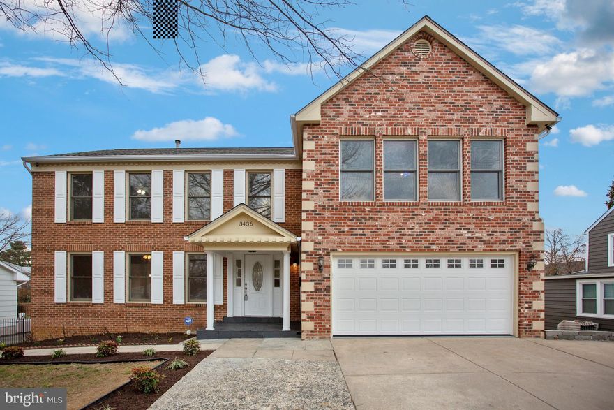 Big brick colonial w/ hardwood floors mn lvl on 1/3 acre in hi value locn. 4 big master bedroom suites on upper floor with upgraded Baths. New Carpet BDR'S and Basement. New Kitchen Cabinets and Granite Counter Tops. New Glass in many windows. Lots of Upgrades. 2 blks to Baileys Crossroads.