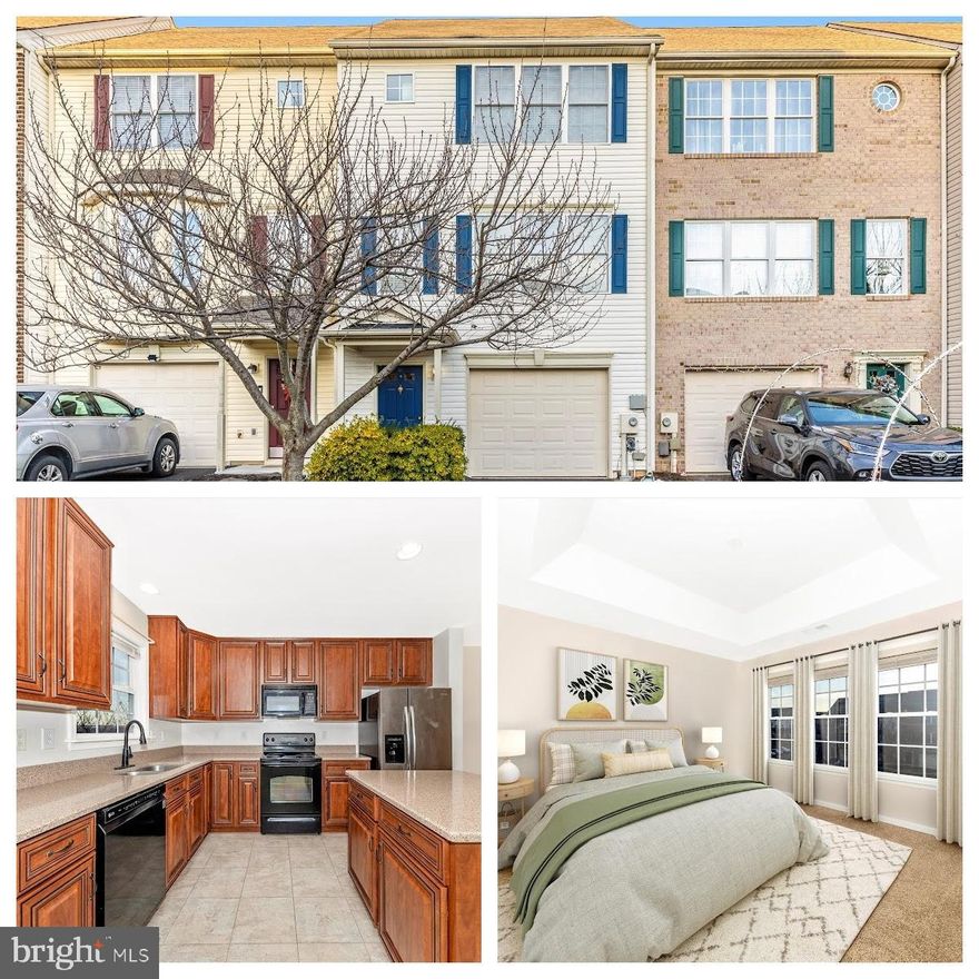 ***OPEN HOUSE*** Saturday, December 6th from 11-1pm ***OPEN HOUSE*** This well-kept 3-bedroom, 2.5-bath townhome offers comfort, convenience, and style throughout. The lower level features an oversized one-car garage with direct entry and a versatile family room or home office. The main level boasts a gorgeous kitchen with hard-surface countertops, beautiful cabinetry, and a large island perfect for cooking or entertaining, along with a deck just off the kitchen for outdoor relaxation. Upstairs, the primary suite impresses a walk-in closet and a private ensuite bath. Hardwood staircases add elegance to every level. Perfectly located near major highways for commuters, and close to shopping, schools, and restaurants — this move-in ready home truly has it all! Schedule your showing today!