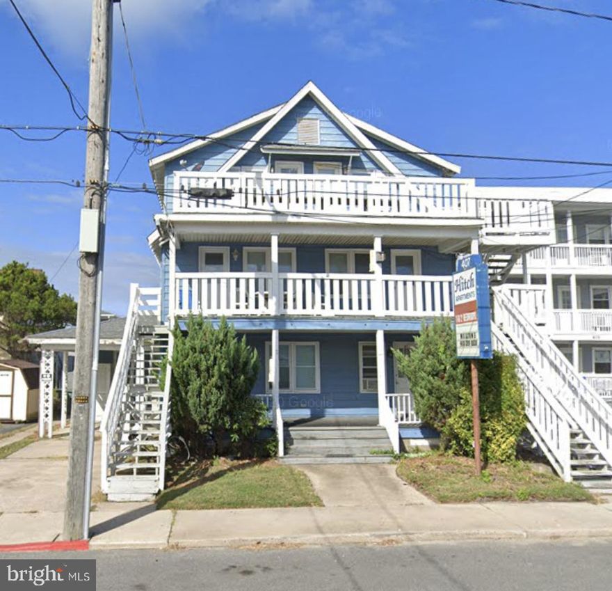 3 bedroom 2 bath unit in Downtown Ocean City. Bring your ideas to make this your beach getaway. Outside shower. Carport is part of this unit amenities. Rear deck and outside shower hookup. A short walk to the beach and OC Boardwalk. Sold unfurnished. Priced to sell. Great potential for an OC rental.
