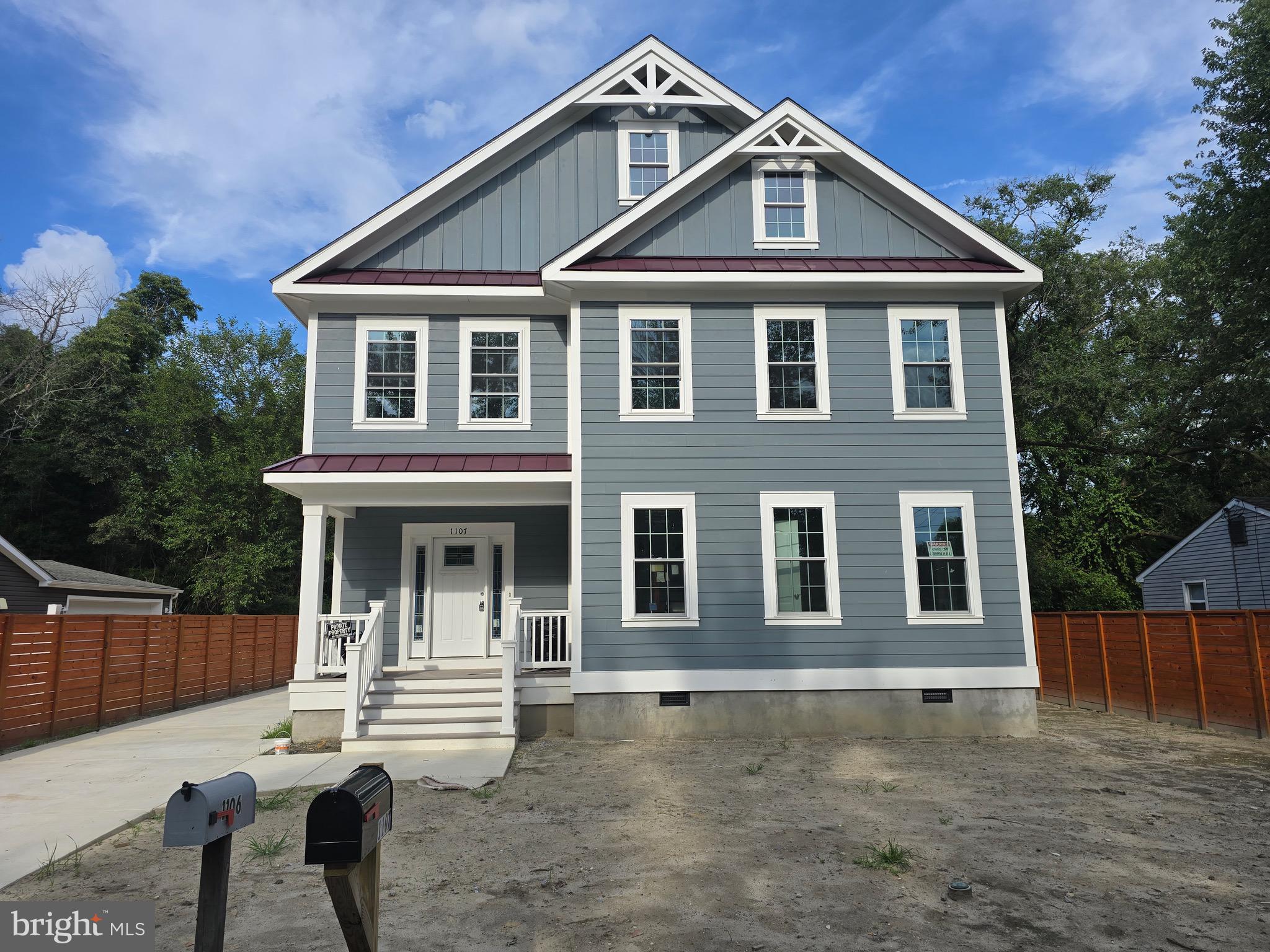 Awesome is the byword for this stunning home with its' Classic Contemporary Colonial Design featuring detailed picture framed gables with brackets at the peak and metal roof accents on the extended gables. All of the siding is Hardie board siding, incuding the board and batten gable ends, with maintenance free Azak trim accent on the exterior corners & windows. Both the front porch and the rear porch have synthetic decking and vinyl rails and accented azak trim as well. When you enter the home you step into a huge living room (17 x17)with 9 foot ceilings, hardwood flooring and beautiful custom trim work. There is an adjacent 1st floor bedroom that could be repurposed as an office, library, or den. The Family room is very large (17 x20) as well and also features hardwood flooring and beautiful custom trim work, with access to the spacious back yard. The Dining room and kitchen flow openly together and are accented with tray ceiling, porcelain tile flooring and the same custom trim work that is a feature throughout the home. The kitchen boasts custom, soft close cabinets, a 30 sf kitchen island with double sink, almost 18' of granite countertops topped by 42 inch wall cabinets! there is also a fully shelved pantry adjacent to the kitchen. There is also a powder room downstairs with porcelain tile and granite vanity top. The Walnut stained staircase leads to a large (7 x 15) open foyer area at the top of the stairs. With the main bedroom to the left of the staircase which is bathed with natural light and spacious, (17 x 19) fully carpeted with overhead lighting, with an adjacent bathroom that features a granite topped vanity with double sink, a walk in shower stall fully tiled, and a soaking/jetted tub fully tiled as well, with the marble floor complementing the decor. There is also a walk in closet (8 x 10)featured in this main bedroom suite like area. There are also 3 other bedrooms upstairs, all fully carpeted, with spacious closets and recessed lighting. All are apporxi=mately the same size 13 x 15 with minor variations. The utility room is conveniently located near all upstairs bedrooms and features a tiled floor, laundry hook up and a uto=ility sink. The upstairs full bath has a soaking tub with shower and tiled surround, as well as procelain tile flooring and granity vanity top. The outside of the home has a custom built wood privacy fence surrounding the entire back and side perimeter of the property. The concrete driveway leads to the back yard and the 12 x 20 single car garage, with an overhead door. The best way to understand the quality of this home is to see it for yourself! Furthermore there are 'no restrictions' from an HOA, since it is not in one and it is also not located withing the city limits. So Rv, Work truck, boat are all welcome here. Check it out!