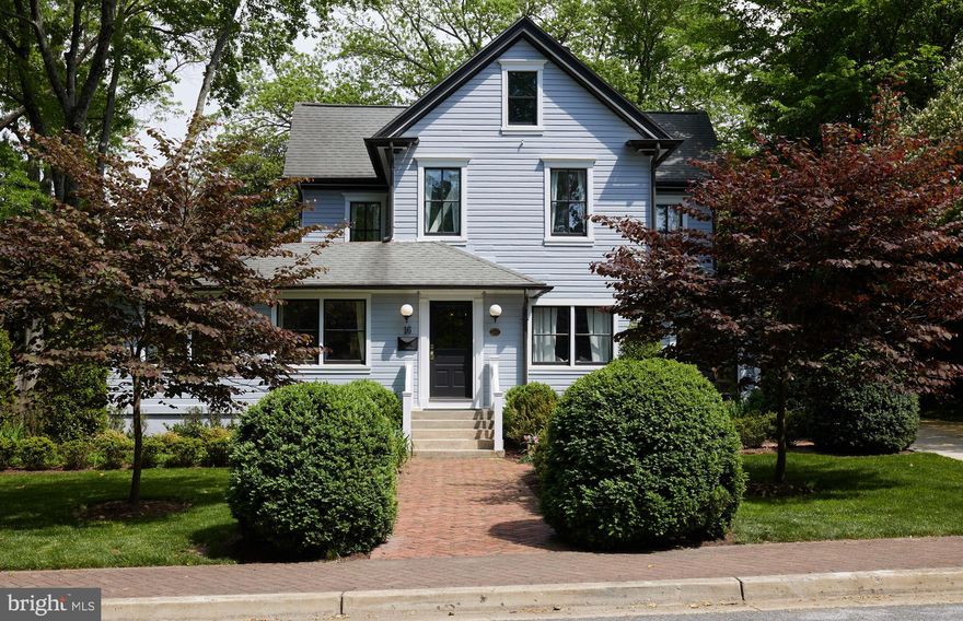 Open Sunday June 23 from 1-4 P.M! Rare opportunity! 16 Thomas Street offers an elegant, historic property set on a gorgeous, professionally landscaped , premium lot in
the heart of the city! This four bedroom, two and one-half bath work of art has been carefully and significantly improved inside and out and
from top to bottom. It is a very spacious home  of 3,922 sq. ft. of above-ground living with an ideal floor
plan featuring 9’ ceilings, and gleaming wood floors. There are four upstairs bedrooms
including a large , impressive owner’s suite. The main level consists of a family room, library, formal dining room, two living rooms including one formal, the other more casual, top-notch gourmet kitchen, and
enclosed porch. The house is adorned with recent professional paint inside and out with excellent color choices. 
Upgrades include low-e windows, geo-thermal heating and cooling, rear and side
blue stone patios, and spacious deck . It is truly impressive at every turn!
Multi-vehicle off-street parking and a charming potting shed complete this desirable property.
You’ll also enjoy a no-through street adjacent to parkland preserve, walking distance to the Metro
and MARC Station, excellent schools and the vibrant Rockville Town Center!