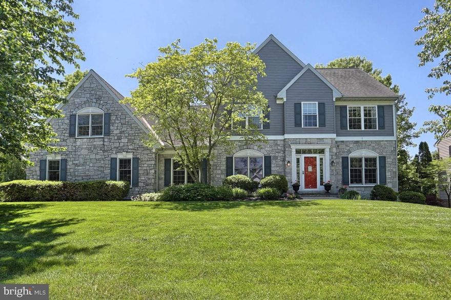 Open floor plan, spacious home in Manheim Township's Oak Lane on .42 acre lot with new paint and carpet. Quartz eat in kitchen with island, breakfast bar, tile backsplash and pantry closet. Hardwood flooring, first floor office and laundry room and tray ceiling in dining room. Master suite with vaulted ceiling, sitting area, tile shower and whirlpool tub.  Finished lower level with built ins and half bath. Great outdoor space with rear deck and patio leading to fenced in backyard. Convenient location.