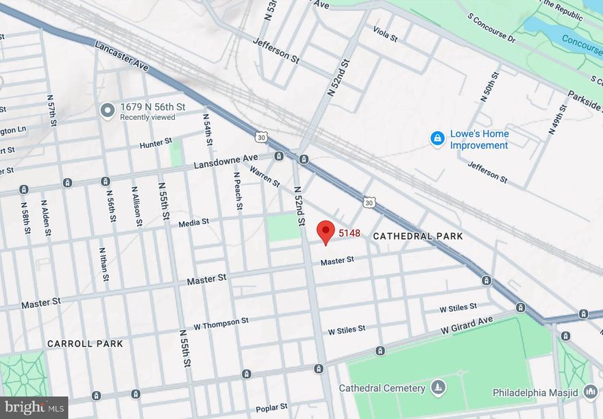 Discover an excellent opportunity in Carroll Park! This vacant lot measures approximately 13 ft wide by 74 ft deep, offering about 928 square feet of space. Zoned RM-1, the parcel allows for low-density residential / multi-family or duplex development (buyer to verify permitted uses). Set in a residential block with surrounding housing and ongoing investment, this lot is well-positioned near neighborhood amenities, public transit, schools, and local commercial corridors. The seller prefers to include this property in a package deal along with the other nearby lots at 1679 N 56th St, 3306 Waterloo St, 5127 Harlan St, and 5129 Harlan St. Buyer is responsible for verifying zoning, lot dimensions, and utility access with the City of Philadelphia.