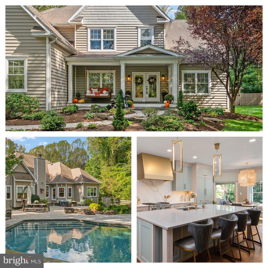 Welcome home to your one-of-a-kind retreat on 2 acres, where every detail has been thoughtfully designed and beautifully executed. Just minutes from Annapolis, this serene property blends natural beauty with top-tier luxury. Step inside to the inviting foyer, framed by beautiful hardwood floors, and notice the elegant dining room to your left, where family holidays will be joyfully celebrated.

At the center of the home is a true showstopper: the chef’s kitchen, remodeled in 2023. This kitchen exudes luxury with its professional copper range hood, stainless steel Wolf appliances including a gas cooktop with griddle, double ovens, Sub-Zero paneled refrigerator, and Sub-Zero beverage refrigerator. The combination of porcelain countertops, a quartz island, and custom cabinetry makes this kitchen a true culinary experience—for cooking as well as entertaining.

This home features the ultimate open floor plan, with the family room just off the kitchen. Notice the natural light filling the room and the view of the pool while sitting by the magnificent wood fireplace with its quartz surround. The private primary suite is a serene retreat, with updated carpeting, a cozy window seat overlooking the outdoor oasis, and a private entrance to the backyard and pool for a late-night swim or hot tub relaxation. The primary bath was recently updated with a quartz countertop, double sinks, and newly tiled bath and shower. The primary closet is a dream come true, with jewelry drawers, custom cabinetry, dedicated laundry space, and a window seat with storage. An additional suite on the first floor provides a perfect retreat for family and guests. The mudroom/laundry room, remodeled in 2023, is both stylish and functional, featuring quartz countertops, a tiled backsplash, front-load washer and dryer, extra-deep sink, and custom cabinetry.

The second level boasts new carpet and three oversized bedrooms with walk-in closets, as well as an additional full bathroom.

The basement is a true standout with a speakeasy vibe built for unforgettable gatherings. An entertainer’s bar is equipped with a kitchen, quartz countertops, zinc bar table, beverage fridge, dishwasher, custom cabinetry, and lighting. The spa-like full bath in the basement includes a cedar sauna, an oversized shower with dual rain heads, and a separate water closet. A distinctive half bath features a refurbished custom urinal. An additional full laundry area is also in the basement, perfect for washing pool towels or gym clothes after your workout in your very own gym.

The exterior is truly magnificent with its heated saltwater pool, extensive landscaping and hardscaping, slate pool deck, hot tub, and plenty of room for entertaining. A view of the adjacent farm adds to the backyard ambiance. This is a must-see on your home search! More than a home, it’s a lifestyle—a sanctuary and a deeply soulful retreat where luxury meets nature in every possible way. THIS IS A  MUST SEE PROPERTY!