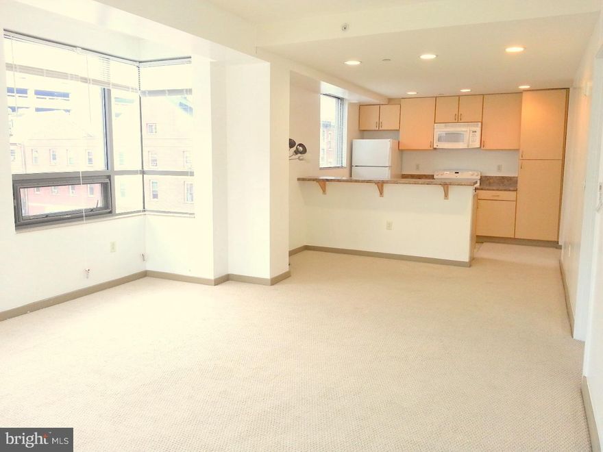 Modern newer elevator building. Bright, Southeast corner unit. 2 bedrooms, 2 baths with open floor plan. Equipped kitchen, cooking exhaust fan and clothes dryer vent out to exterior. Washer/dryer in unit. Individual heating/cooling systems. Carpet throughout. Tile in kitchen and bath. Electronic keypad entrance and keyless entry thru intercom which can be hooked up to landline or cellular phone. Easy access to major highway, Ben Franklin Bridge and all public transportation. Nearby T.U Podiatric School. Convenient to Jefferson U. & H., Reading Terminal Market, Independence Mall, shopping, banking, dining. Parking lot next to the building for additional cost. Minimum 12 months lease term. One month security, first and last month's rent due at signing. $30 for credit check per applicant.