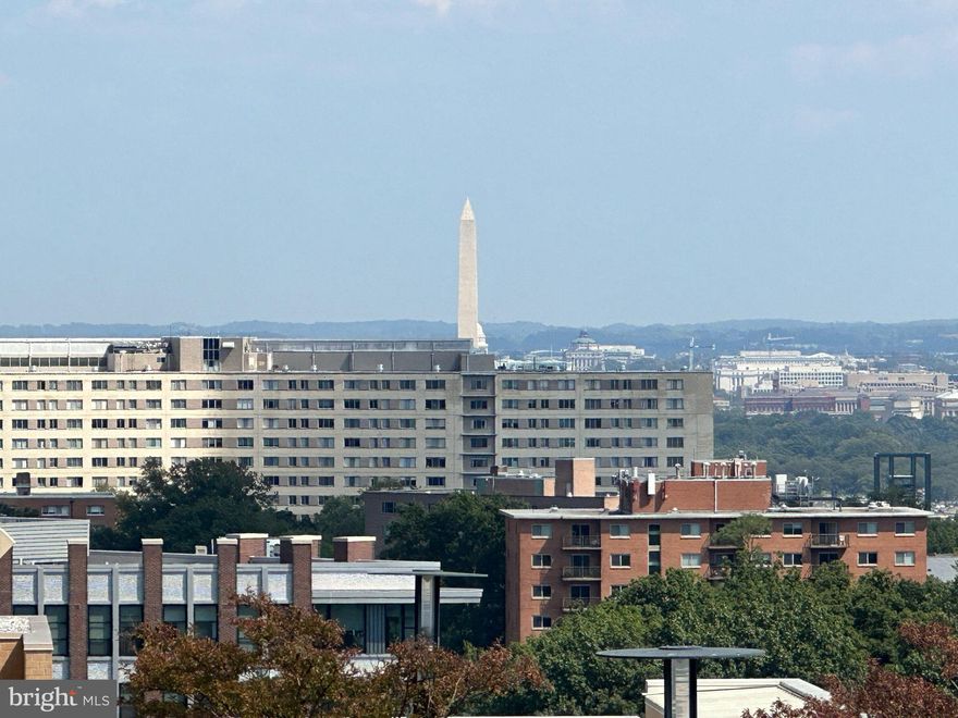 Renovated Large 2 bedroom 2 full bath condo 1/4 from the Courthouse Metro and with a large covered balcony with a view of the Washington Monument and Potomac River. Each bedroom suite has an attached bathroom on opposite ends of the apartment and all rooms have sweeping views of sunrise over DC. Great for fireworks and storm watching. 7 large closets + Storage room on the balcony. Laundry in unit, FREE Parking for 1 car, Front desk concierge, pool, fitness room, sauna, and close to shopping and dining. Pets with deposit: Cat ok. Dog under 20lbs ok. New floors, new paint and renovations in bathrooms. Book your appointment today!
